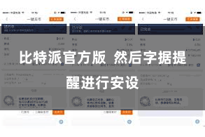 比特派官方版 然后字据提醒进行安设